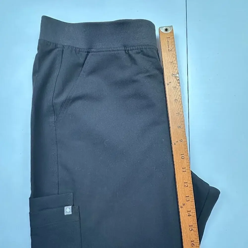 Figs Scrub Pants Mens Extra Large Black Axim Cargo Medical Nursing